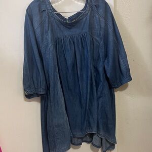 Free People Indigo Tunic Top